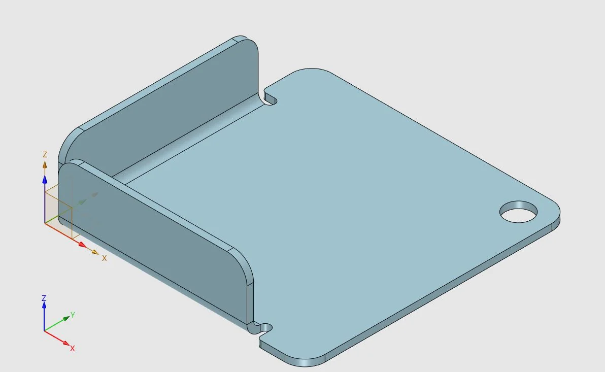 Sheet metal part with flanges in ZW3D